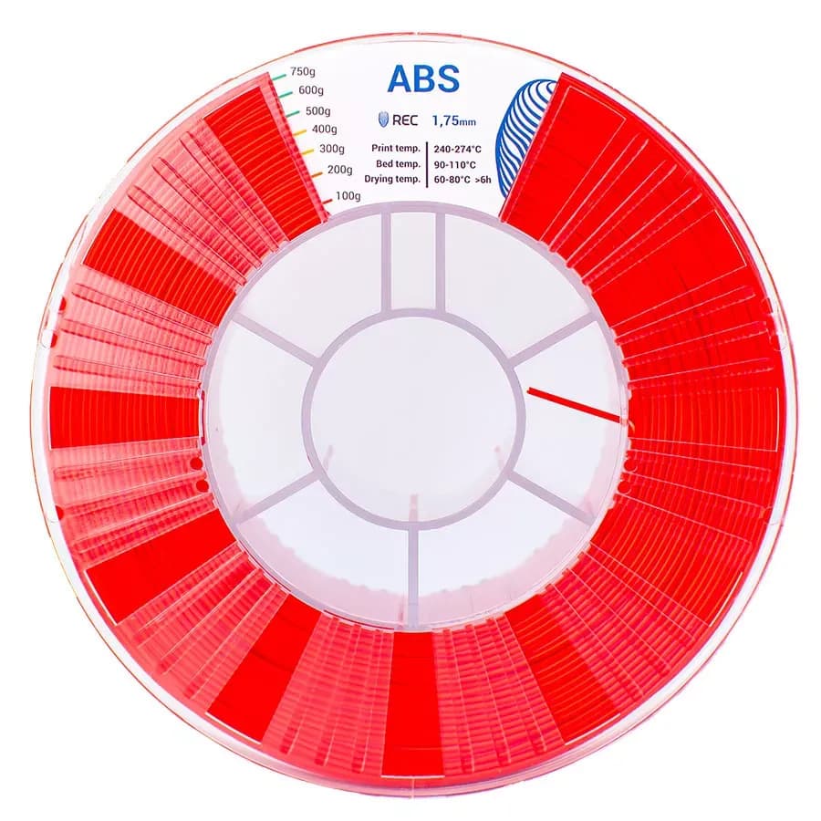 REC ABS пластик 1,75 Красный 0.75 кг