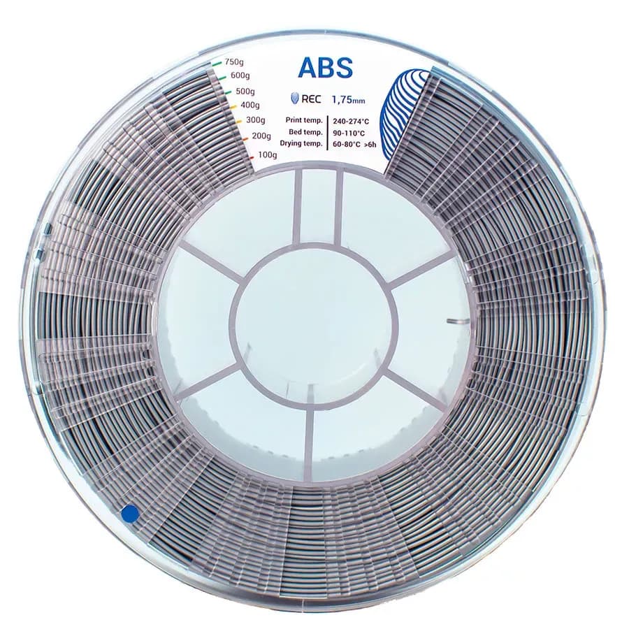 REC ABS пластик 1,75 Серебристый 0.75 кг