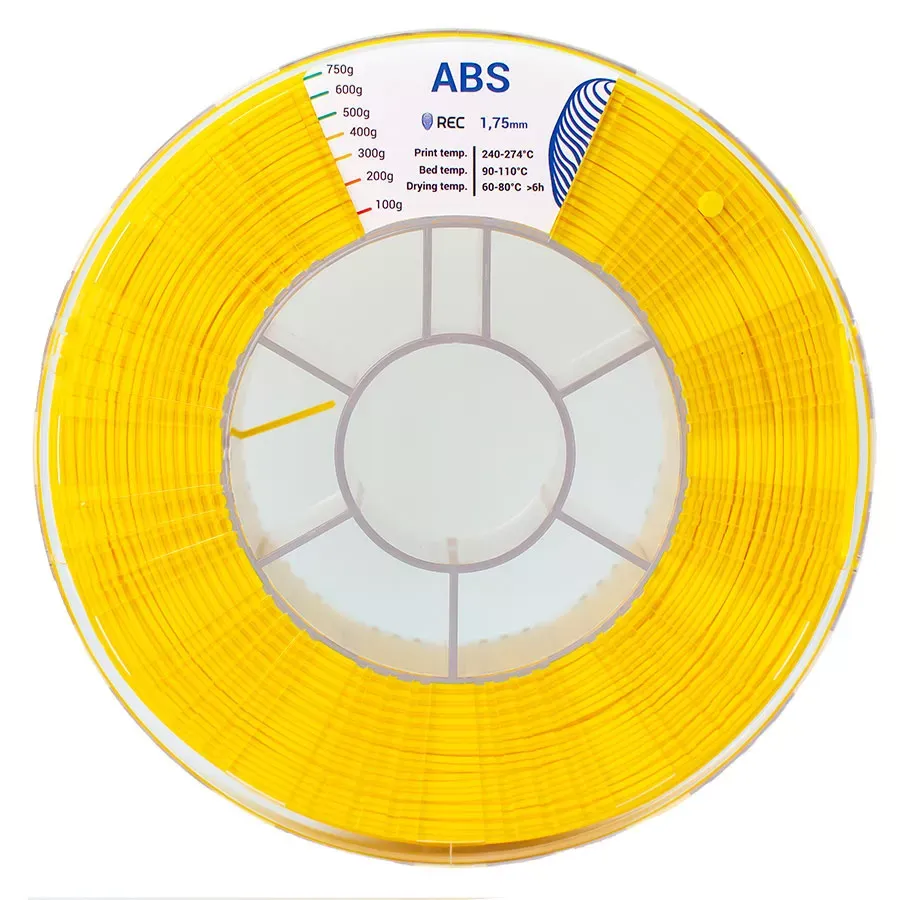 REC ABS пластик 1,75 желтый 0.75 кг