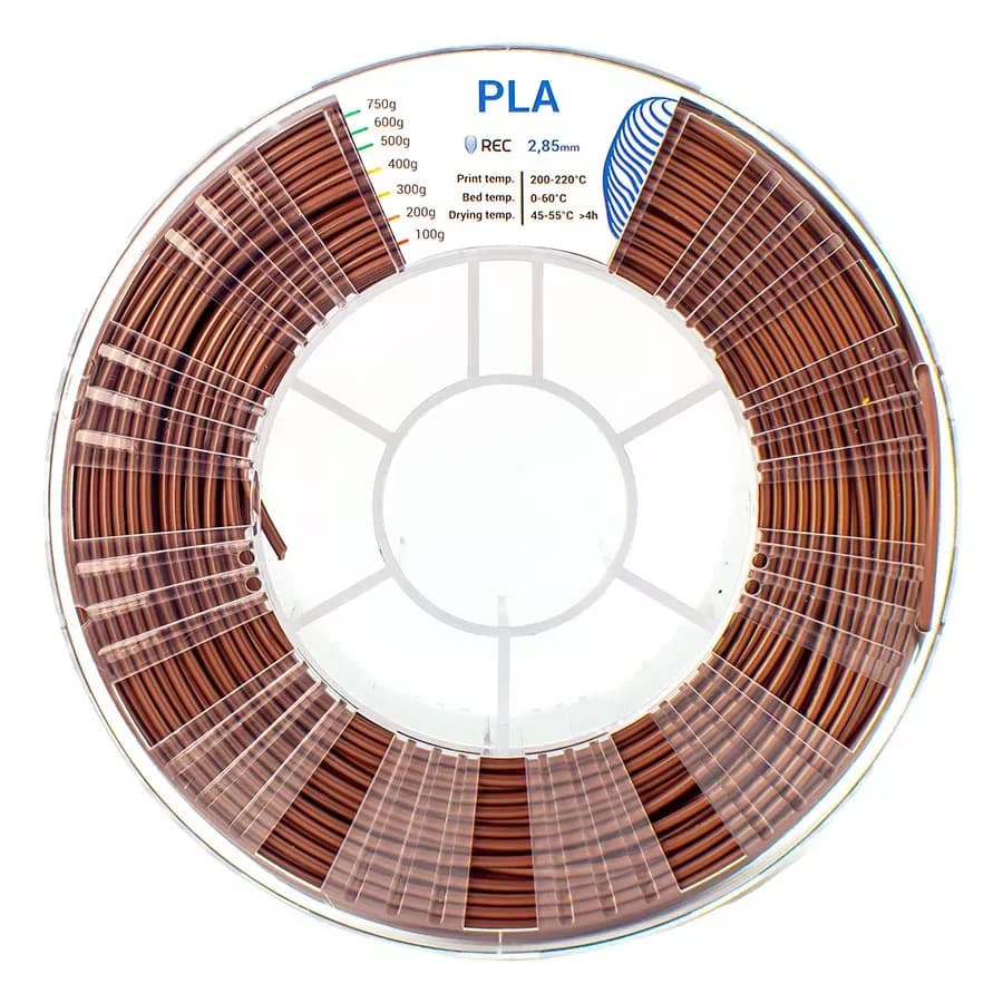REC PLA пластик 2,85 Коричневый 0.75 кг