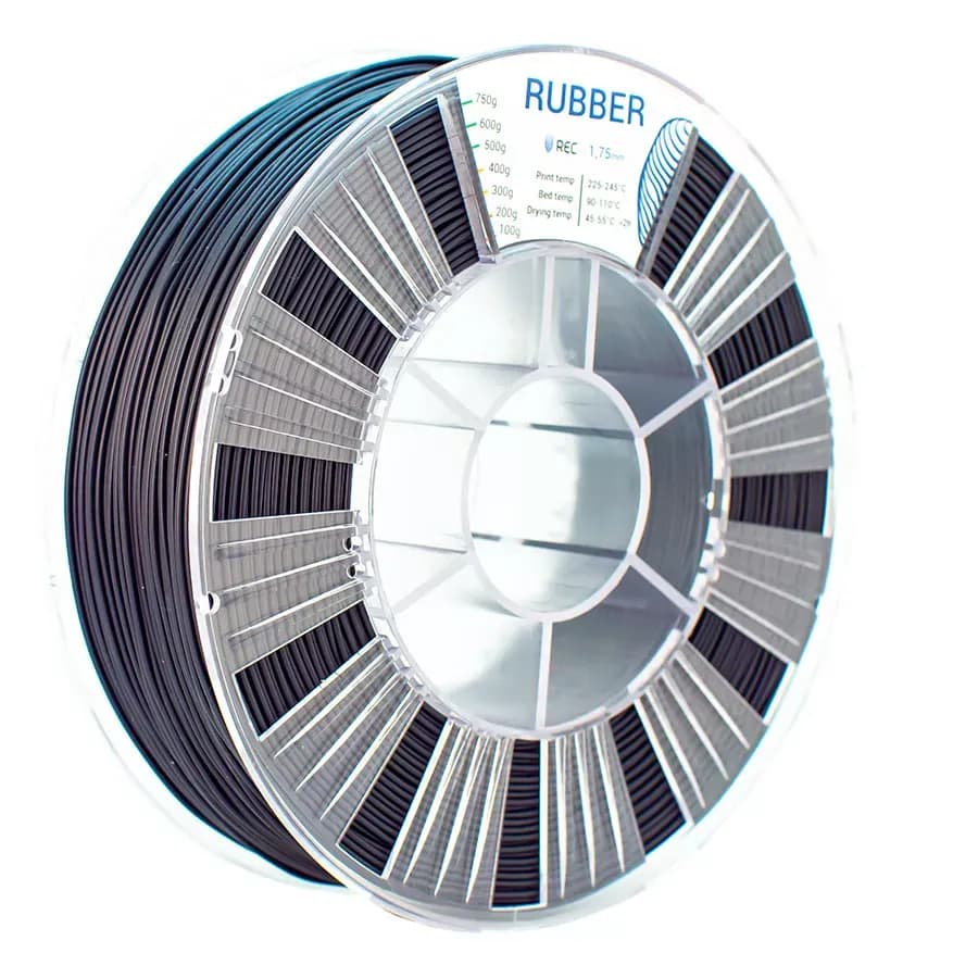 RUBBER пластик REC 1.75мм чёрный