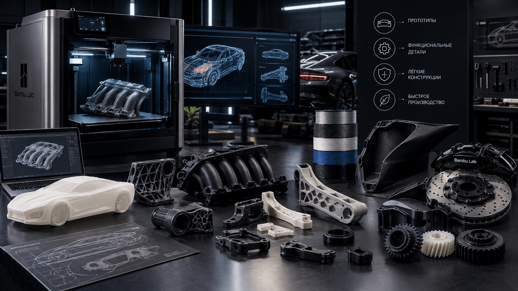 3D печать в автопроме: от прототипов до деталей