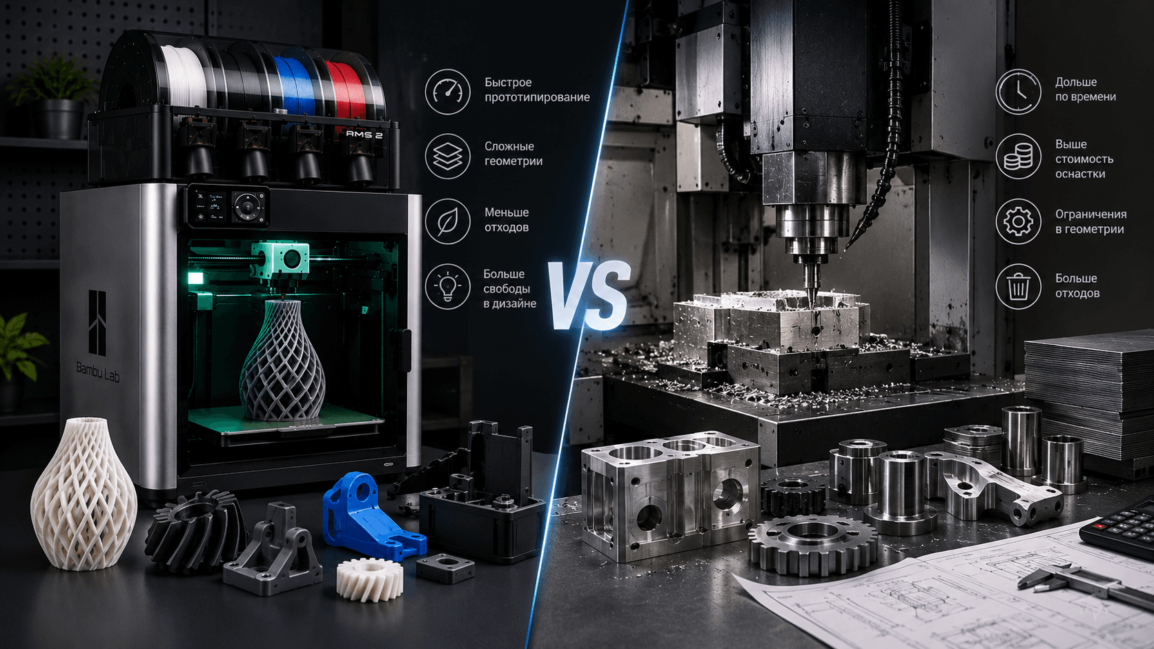 3D печать vs традиционные методы производства
