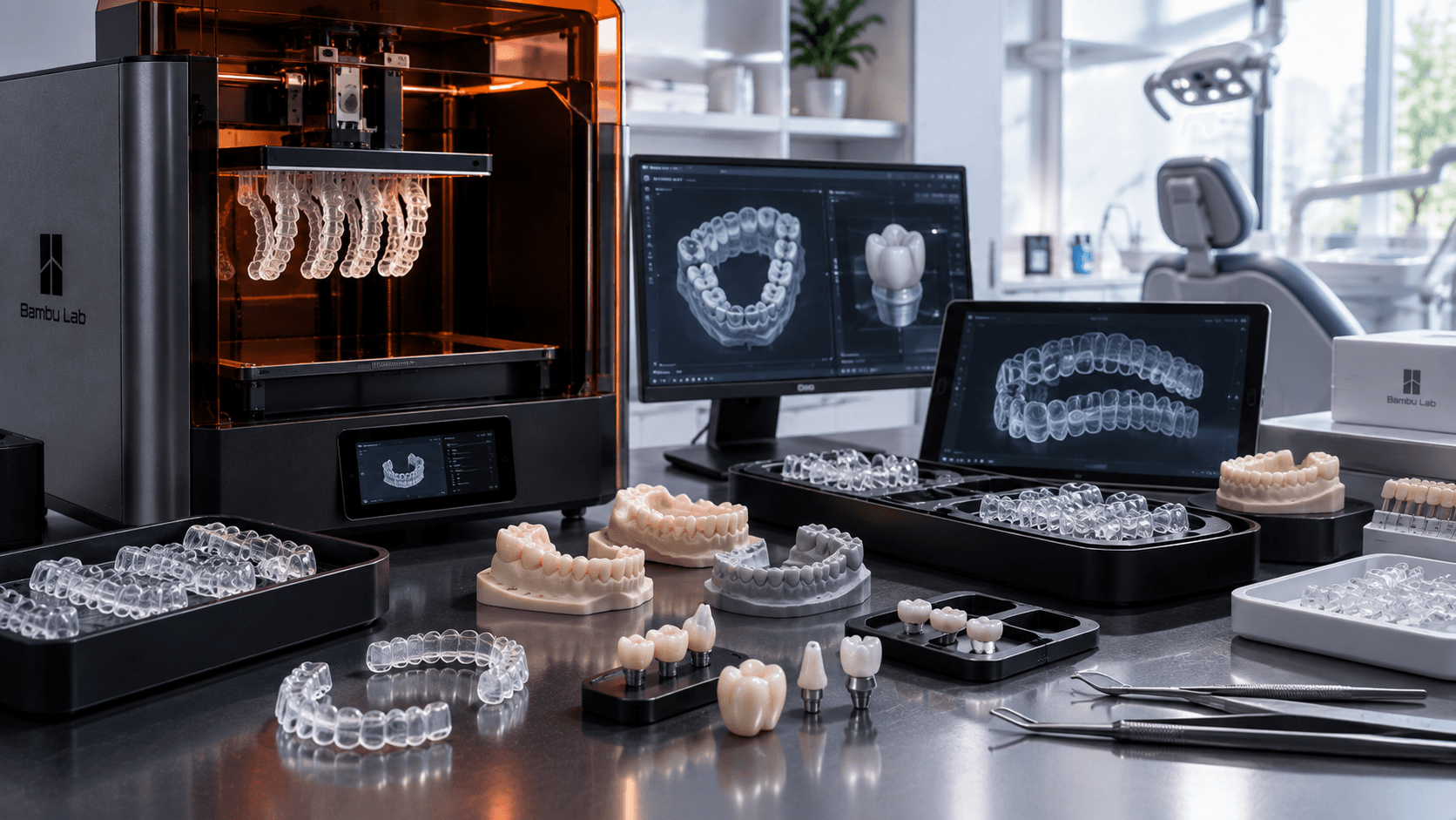 3D печать в стоматологии: элайнеры и коронки