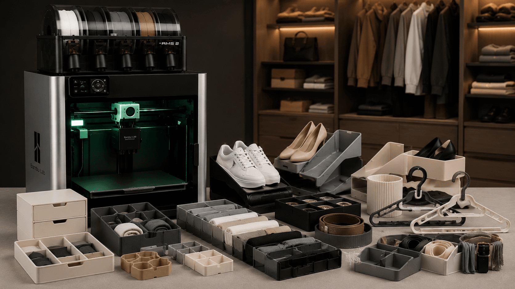 3D печать для гардероба: органайзеры для одежды, обуви и аксессуаров